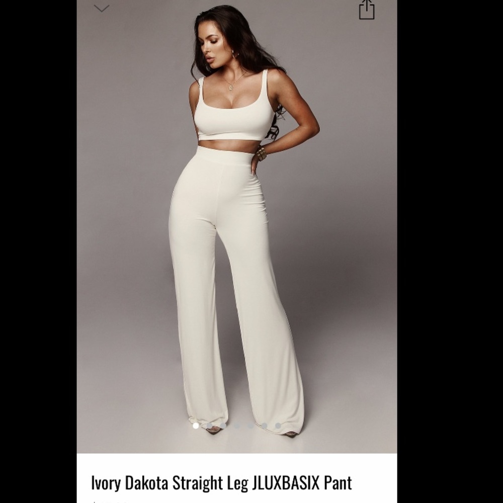 JLUXLABEL white Dakota pant new with tags size M